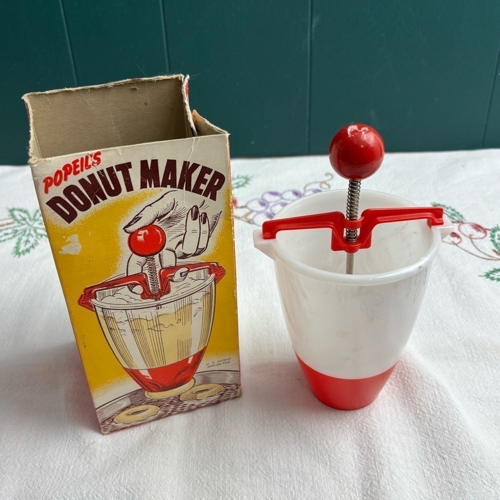 Vintage 50s Popeil’s donut maker with original box! Like-new condition